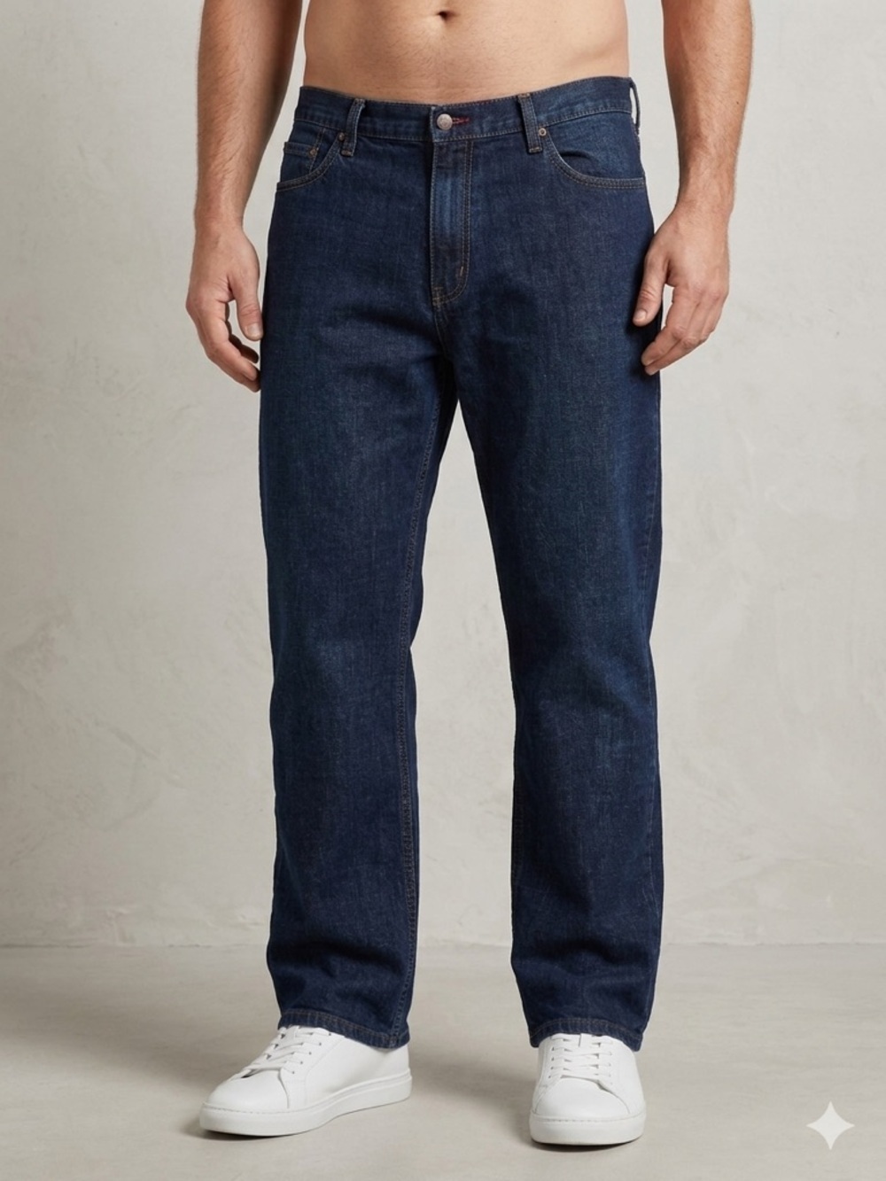 Signature by Levi Strauss Authentics Straight Jeans Men’s 40x30 Dark Wash Denim